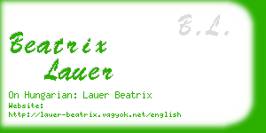 beatrix lauer business card